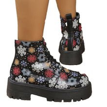 Load image into Gallery viewer, Platform Martin Boots Lace-up Platform Heel Ankle Boots