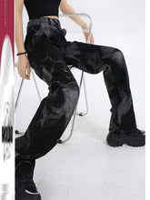 Cargar imagen en el visor de la galería, Vaqueros rectos estilo retro americano para mujer