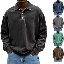 Load image into Gallery viewer, Fall Men's Long Sleeve Polo Shirts Casual Breathable Comfortable Tees Shirt Solid High Quality Sweatshirt Male T-Shirt