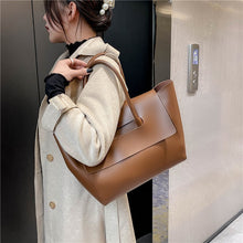 Load image into Gallery viewer, Fashion Women Shoulder Bags Large Capacity Handbags Simple Retro Tote Bags Solid Color Famous Brand High Quality Bags