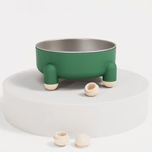 Cargar imagen en el visor de la galería, Cuenco de acero inoxidable antideslizante para perros y gatos Cuenco para comida antivuelco para mascotas No negro Patas altas