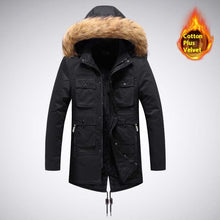 Cargar imagen en el visor de la galería, Autumn And Winter Jacket Men's Velvet Thermal And Thickening Cotton-padded Coat