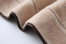 Cargar imagen en el visor de la galería, Fashion Cashmere Leather Fur Collar Composite Belt Coat
