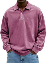 Load image into Gallery viewer, Fall Men's Long Sleeve Polo Shirts Casual Breathable Comfortable Tees Shirt Solid High Quality Sweatshirt Male T-Shirt