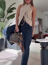 Load image into Gallery viewer, Khaki Cross Sleeveless Vest