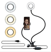 Cargar imagen en el visor de la galería, LED Selfie Ring Light for Live Adjustable Makeup Light-8cm Stand