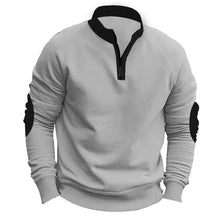 Load image into Gallery viewer, Stand Collar Pullover Half Zip Long Sleeve Coat
