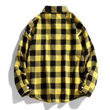 Cargar imagen en el visor de la galería, Camisa de cuadros grandes holgada de moda para jóvenes