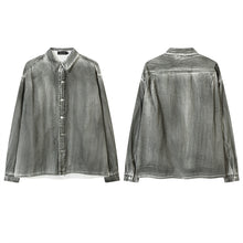 Load image into Gallery viewer, Heavy Industry Distressed Dirty Denim Shirt For Men