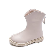 Cargar imagen en el visor de la galería, Botas de cuero cálidas de terciopelo informales coreanas para niñas de otoño e invierno