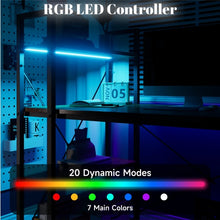 Load image into Gallery viewer, Computer Desk With LED Light, Small Space Desk