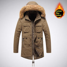 Cargar imagen en el visor de la galería, Autumn And Winter Jacket Men's Velvet Thermal And Thickening Cotton-padded Coat
