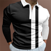 Load image into Gallery viewer, Men's POLO Shirt Striped Printed Short Sleeve T-Shirt Lapel Shirt