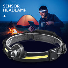 Load image into Gallery viewer, Multifunctional Silicone Night Running Induction Telescopic Zoom Outdoor Led Emergency Light