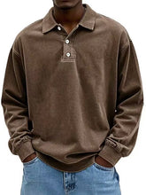 Load image into Gallery viewer, Fall Men's Long Sleeve Polo Shirts Casual Breathable Comfortable Tees Shirt Solid High Quality Sweatshirt Male T-Shirt