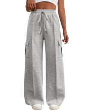 Cargar imagen en el visor de la galería, Pantalones deportivos con cintura elástica y cordón para mujer
