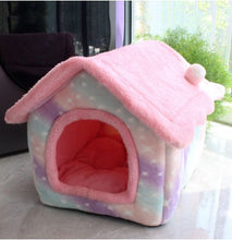 Load image into Gallery viewer, Foldable Dog House Pet Cat Bed Winter Dog Villa Sleep Kennel Removable Nest Warm Enclosed Cave Sofa Pets Supplies