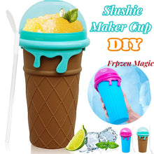 Load image into Gallery viewer, 500ml Large Capacity Slushy Cup Summer Squeeze Homemade Juice Water Bottle Quick-Frozen Smoothie Sand Cup Pinch Fast Cooling Magic Ice Cream Slushy Maker Beker Kitchen Gadgets