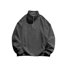 Load image into Gallery viewer, Men's Brushed Hoody Stand Collar Half Zip Long Sleeve