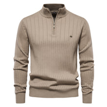 Load image into Gallery viewer, Half-zipper Pullover Sweater Men's Fashion Casual Stand Collar Long-sleeved Knitted Tops Fall Winter Clothing