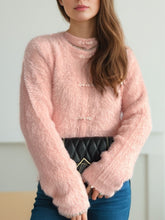 Load image into Gallery viewer, Cutout Knot Button Long Sleeve Cardigan