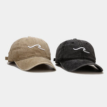 Load image into Gallery viewer, Hat Women's Washed Old Three-dimensional Wave Embroidery