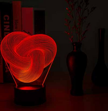 Load image into Gallery viewer, Twist Abstract LED 3D Night Light Touch Colorful Acrylic 3D Table Lamp Decoration Lighting Baby Sleeping Mood Lamp Best Gift