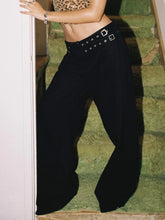 Load image into Gallery viewer, Adjustable Buckle Waist Side Pocket Loose Jeans