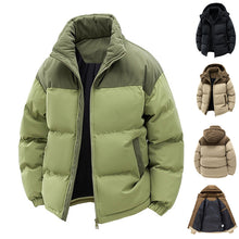 Load image into Gallery viewer, Thick Corduroy Patchwork Jacket Winter Zip-up Stand Collar Coat Casual Commuter Long-sleeved Cardigan Top Outwear Women's Clothing