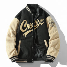 Load image into Gallery viewer, Winter Cotton-padded Jacket Stand-up Collar Jacquard Warm