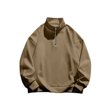 Load image into Gallery viewer, Men's Brushed Hoody Stand Collar Half Zip Long Sleeve