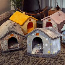 Load image into Gallery viewer, Foldable Dog House Pet Cat Bed Winter Dog Villa Sleep Kennel Removable Nest Warm Enclosed Cave Sofa Pets Supplies
