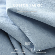 Cargar imagen en el visor de la galería, Top informal suelto de manga larga con diseño artístico de mezclilla