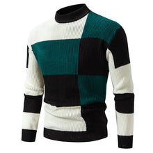 Load image into Gallery viewer, Men's Sweater Sweater Half Turtleneck Color Matching Casual