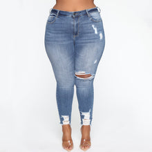 Load image into Gallery viewer, Women Clothes Ripped Plus Size Ladies Denim Pants Jeans