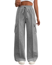 Cargar imagen en el visor de la galería, Pantalones deportivos con cintura elástica y cordón para mujer
