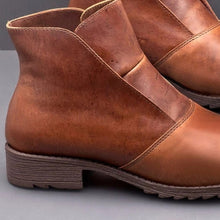 Load image into Gallery viewer, Martin Boots, Round Toe Casual Leather Boots, Thick Sleeves, High Heels, Women's Shoes