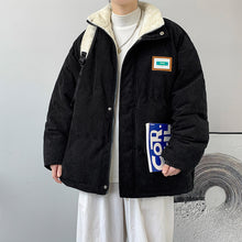 Load image into Gallery viewer, Solid Warm Cotton Velvet Autumn And Winter New Casual Loose Lapel Corduroy Fashionable Cotton Coat Men