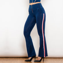 Load image into Gallery viewer, Shascullfites Melody Side Striped High Waist Skinny Jeans Bum Lift Pants Woman Sexy Push Up Jeans Denim Flare Jeans