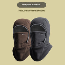 Load image into Gallery viewer, Winter Fleece Hooded Scarf Windproof Cold-proof Warm Face Mask Outdoor Thermal Head Cover Hat