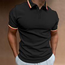 Load image into Gallery viewer, Men's Slim Polo Shirt Rib Striped T-shirt Top