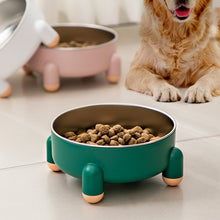 Cargar imagen en el visor de la galería, Cuenco de acero inoxidable antideslizante para perros y gatos Cuenco para comida antivuelco para mascotas No negro Patas altas