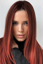 Load image into Gallery viewer, 13*2" Full-Machine Wigs Synthetic Mid-Length Straight 27"