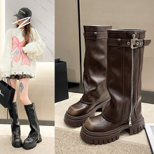Load image into Gallery viewer, Western Style Raise The Bottom Brown Boots For Women