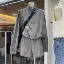 Load image into Gallery viewer, American Casual Sun Protection Clothing Suit Women's Fashion Sports Style Lapel