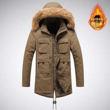 Cargar imagen en el visor de la galería, Autumn And Winter Jacket Men's Velvet Thermal And Thickening Cotton-padded Coat