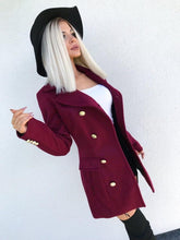Load image into Gallery viewer, Women's Mid-length Coat Double-breasted Woolen Coat
