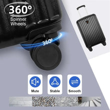 Load image into Gallery viewer, 3pcs Luggage Set Lightweight Hard Shell Suitcase Set With Double Spinner Wheels, Large Capacity, Includes 3pc U-Shaped Travel Pillow Set, Perfect For Business Family Trips