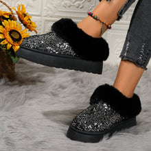 Load image into Gallery viewer, Plus Size Short Tube One Pedal Cotton Shoes Fleece-lined Thickened