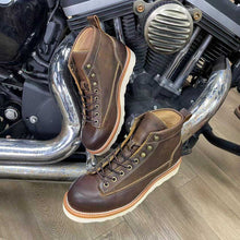 Load image into Gallery viewer, Retro Style Worker Boot Men's High-top Leather Motorcycle Boots